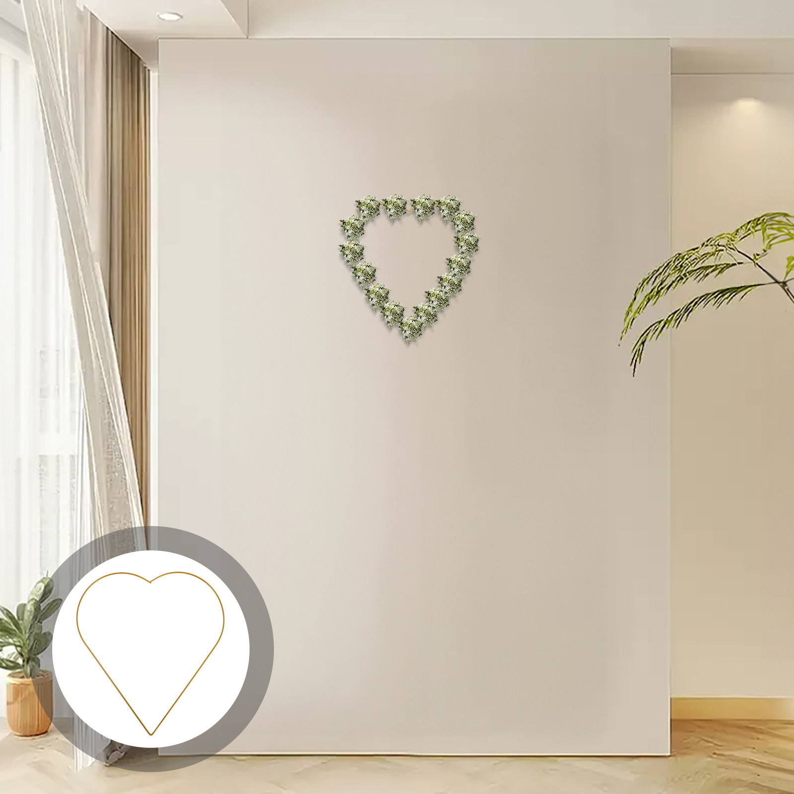 Wreath Form Wire - Metal Heart Shaped Wire Wreath Frame