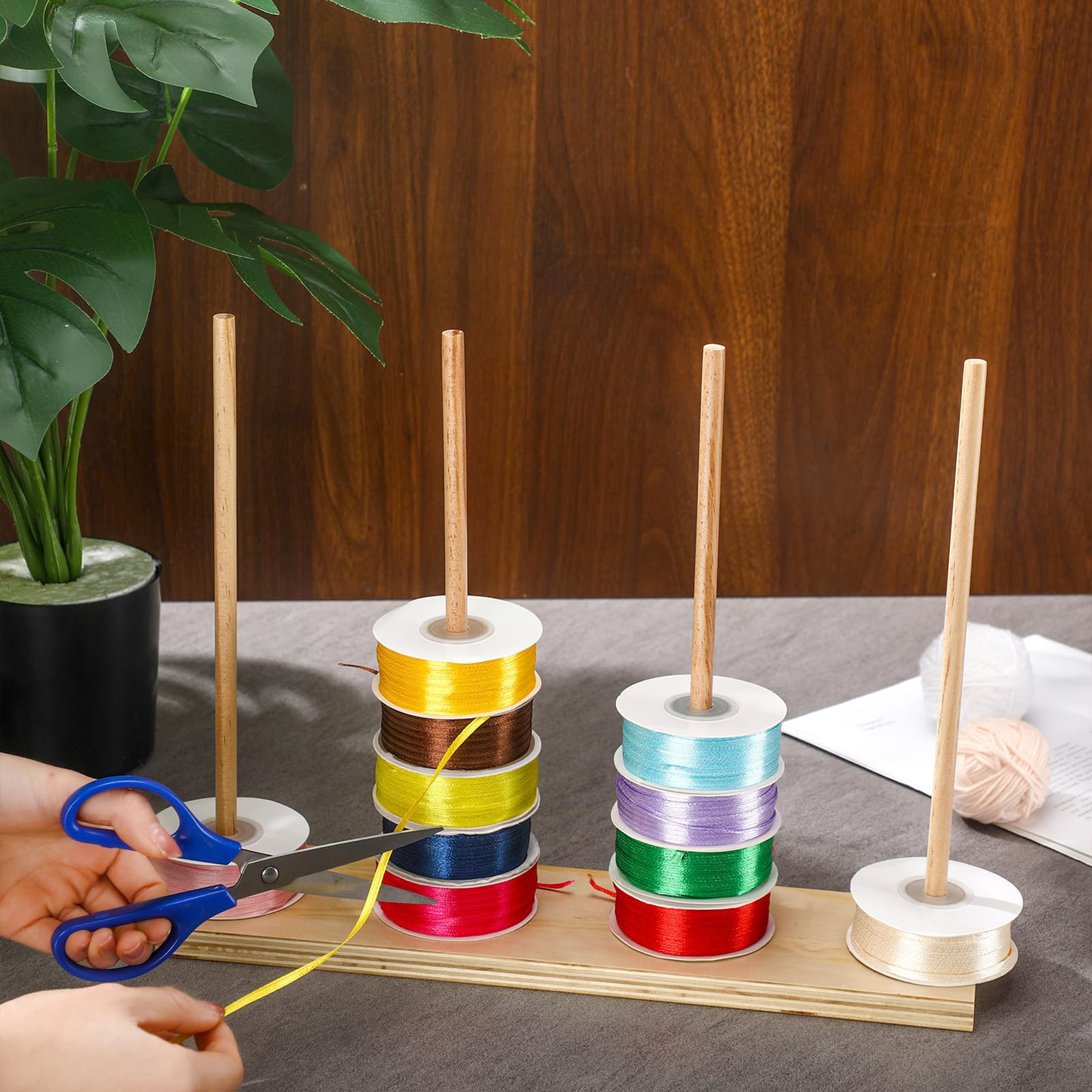 Wooden Ribbon Rack Storage Org - Florist Supply Ribbon recension och pris