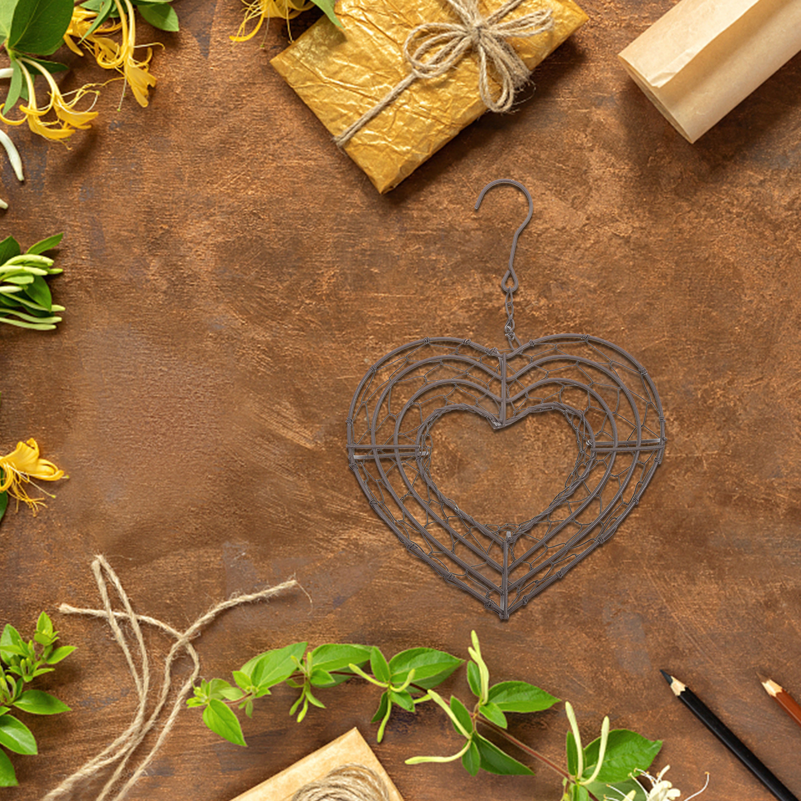 Heart Shape Iron Wire Wreath F - Wreath Form Wire recension och pris