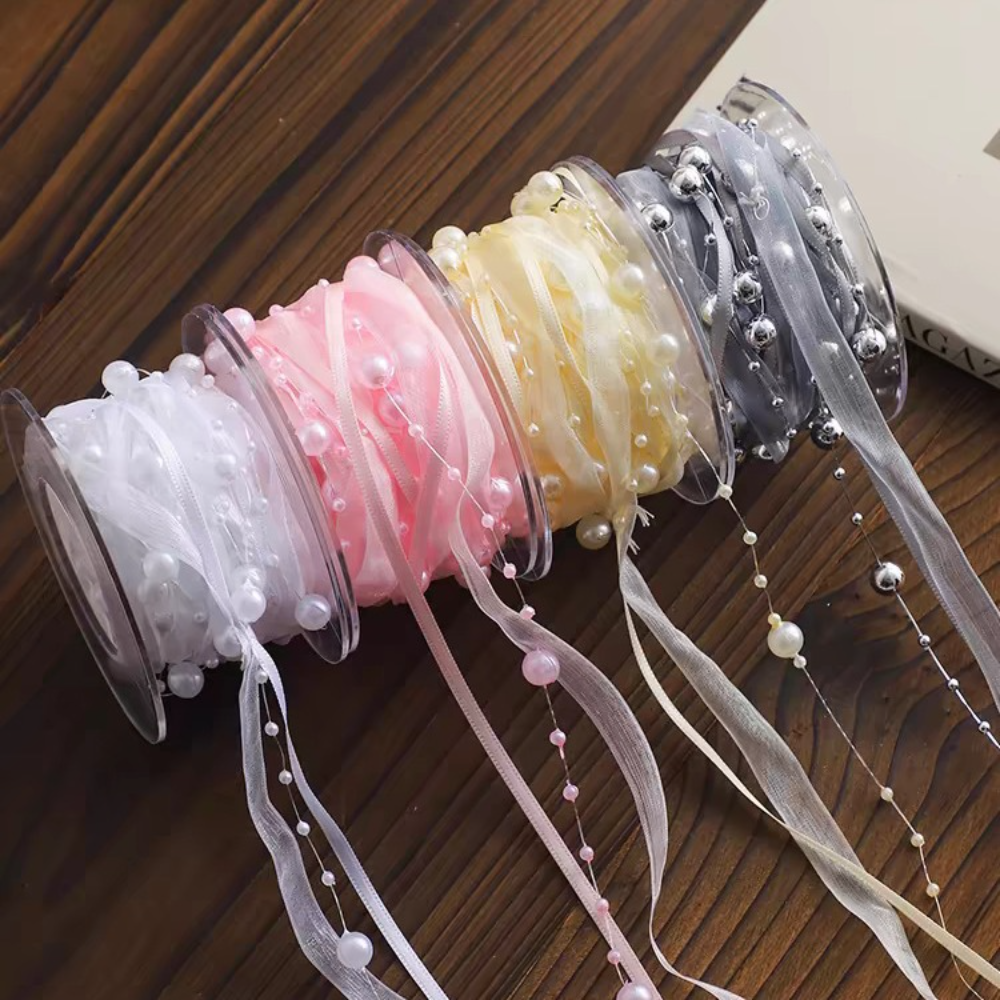 5Yards/Roll Bead Pearl Ribbon  - Florist Supply Ribbon recension och pris