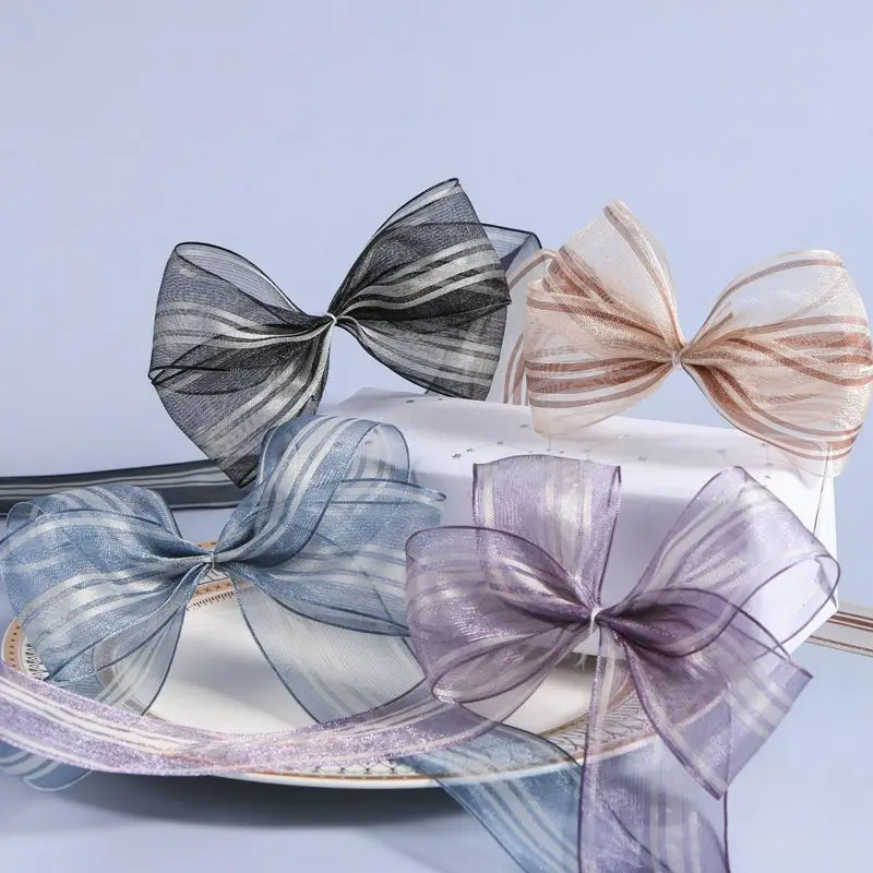 Striped Organza Ribbon Transpa - Florist Supply Ribbon recension och pris