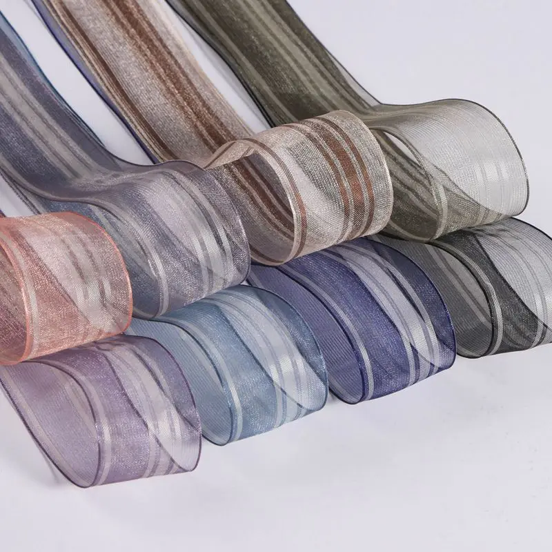 Striped Organza Ribbon Transpa - Florist Supply Ribbon recension och pris