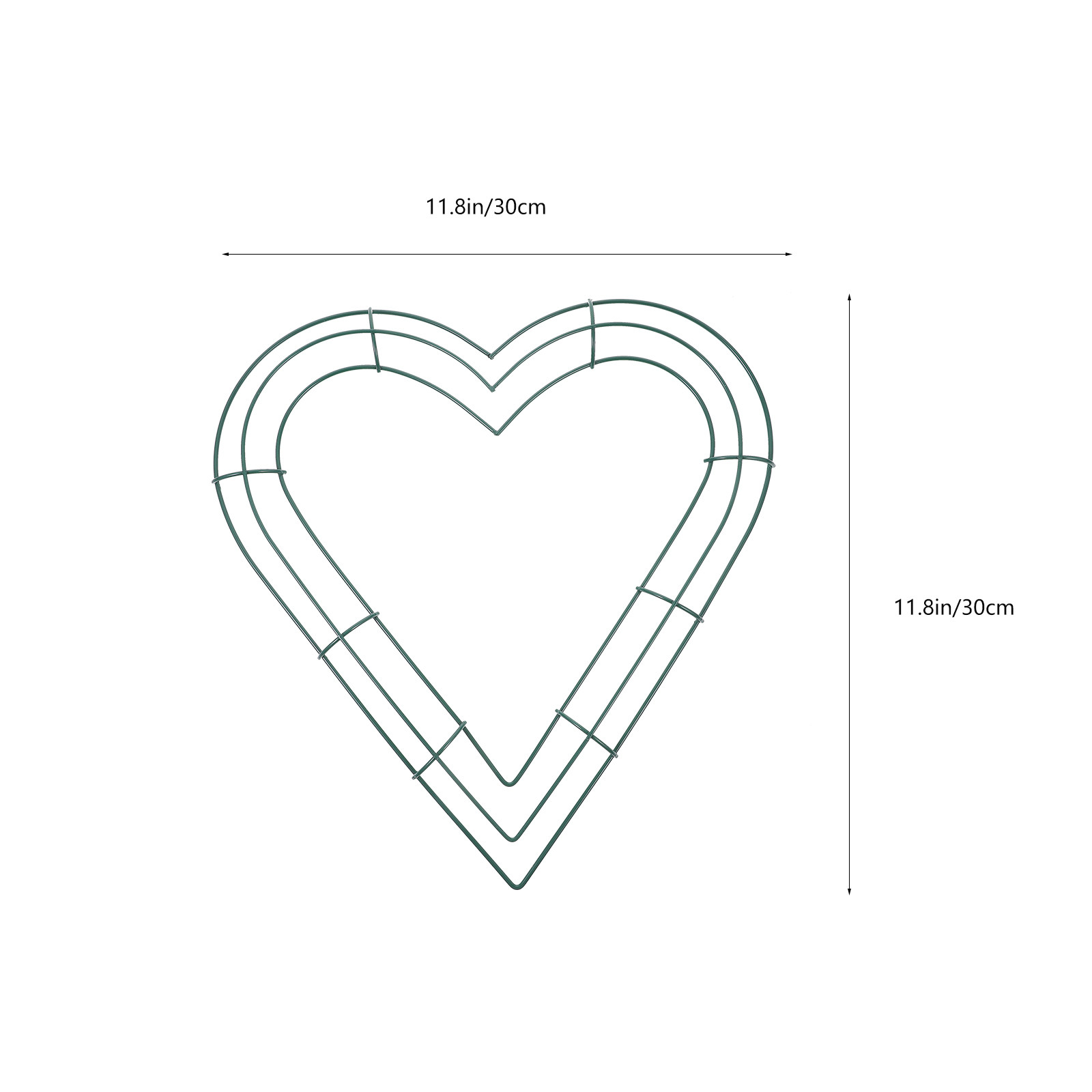 3Pcs Metal Heart Wreath Frames - Wreath Form Wire recension och pris