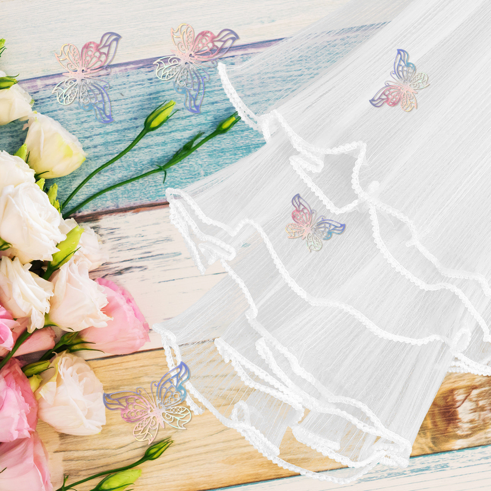 1Set Fresh Flower Bouquet Wrap - Florist Supply Ribbon recension och pris