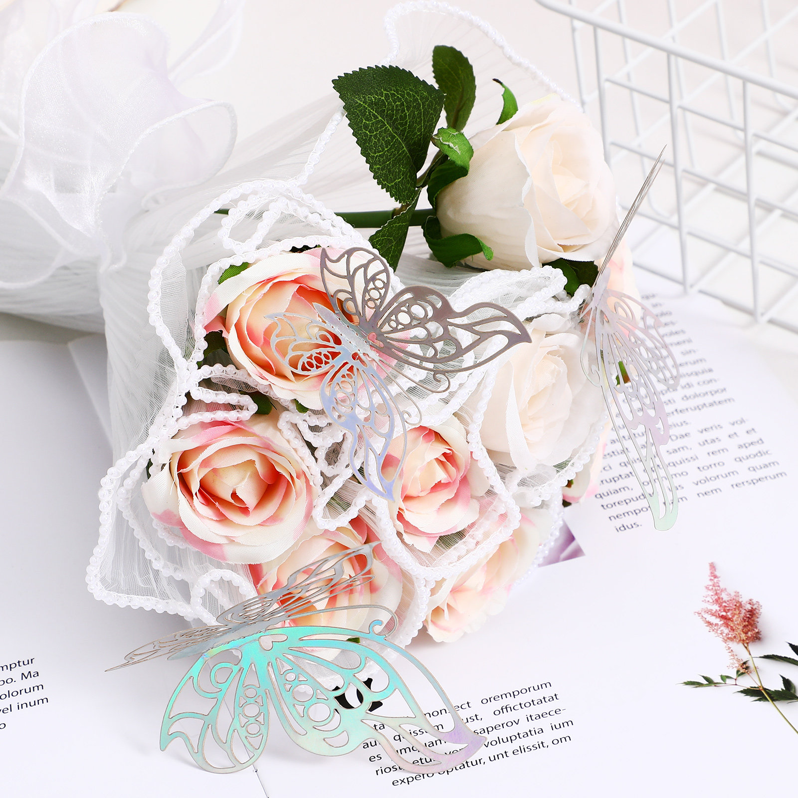 1Set Fresh Flower Bouquet Wrap - Florist Supply Ribbon recension och pris